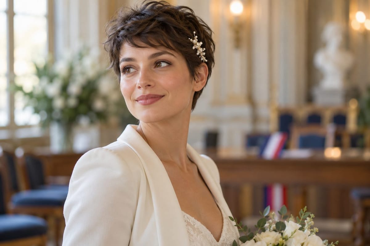 Coiffure de mariage sur cheveux courts : des idées selon votre coupe