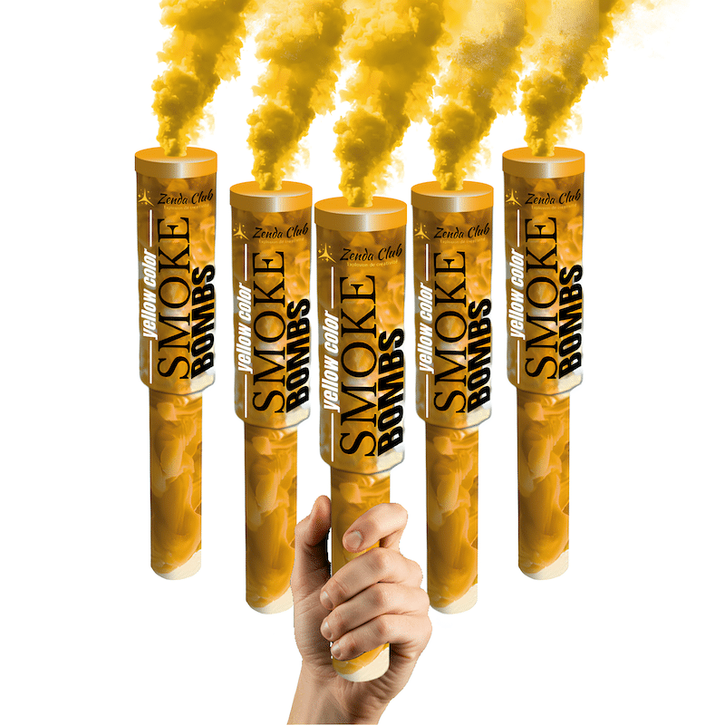 Fumigène jaune mariage : illuminez vos moments avec un fumigène à main 60 secondes pour un effet spectaculaire